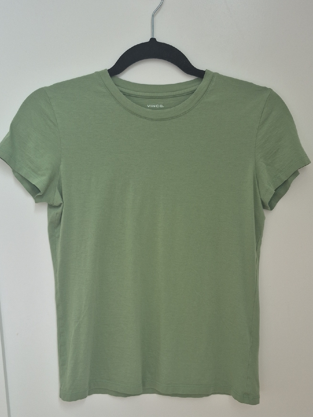 Vince Sage Green Short Sleeve Crewneck Tee